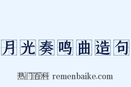 月光奏鸣曲造句是什么意思的图片